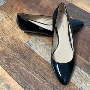 Cole Haan Size 10 1” wedge, black patent leather